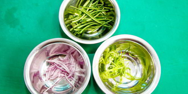 Рецепт лапши из кальмаров в кисло-сладком соусе