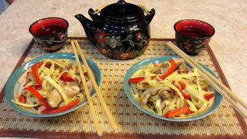 Рецепт Лапши с куриной грудкой по-китайски