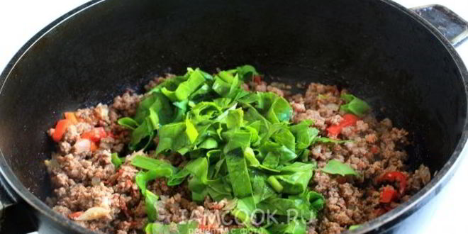 Рецепт лазаний из лаваша с фаршем и сметанным соусом