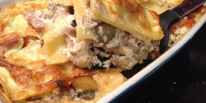 Рецепт лазаний с баклажанами и индейкой