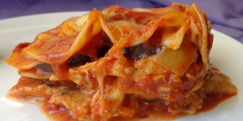 Как приготовить лазанья с баклажанами, рикоттой и моцареллой