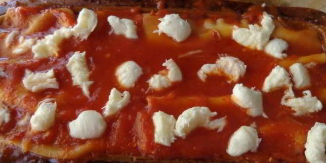 Рецепт лазаний с баклажанами, рикоттой и моцареллой