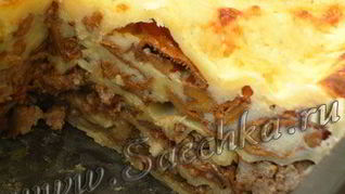 Рецепт Лазаний с фаршем и грибами