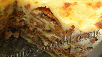 Рецепт Лазаний с фаршем и грибами