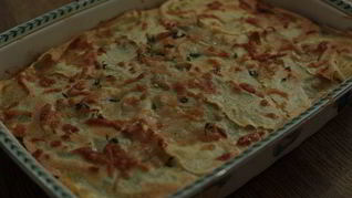 Рецепт Лазаний с грибами, козьим сыром и шпинатом