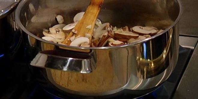 Рецепт лазаний с грибами, козьим сыром и шпинатом