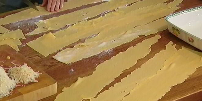 Рецепт лазаний с грибами, козьим сыром и шпинатом