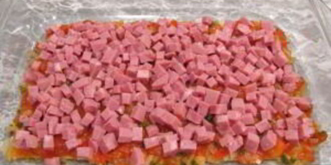 Рецепт лазаний с помидорами, сыром и ветчиной