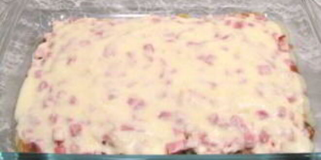 Рецепт лазаний с помидорами, сыром и ветчиной