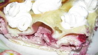 Рецепт Лазаний с творогом и ягодами