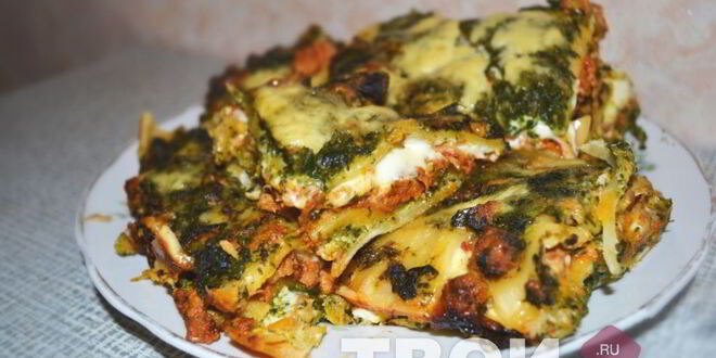 Рецепт лазаний со шпинатом