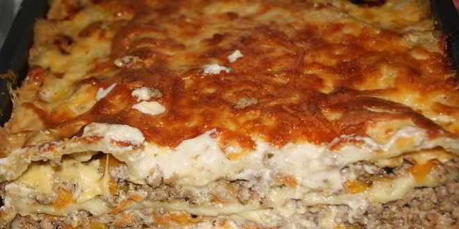 Рецепт мясной лазанья