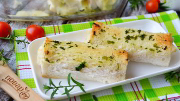 Рецепт Рулета Лазанья в чесночном хлебе