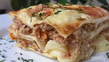 Рецепт Вкусной домашней лазанья