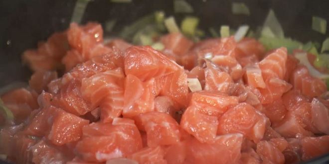 Рецепт зеленой лазанья с рыбой