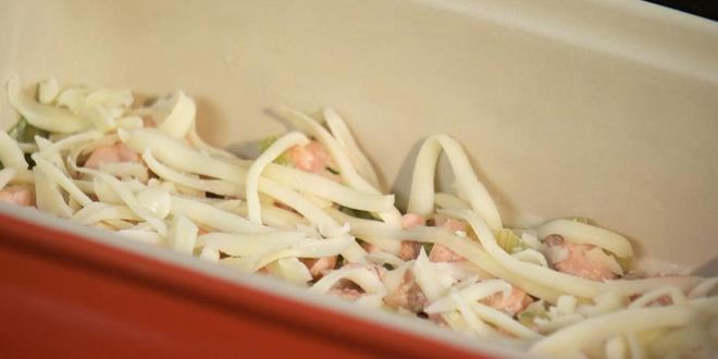 Рецепт зеленой лазанья с рыбой