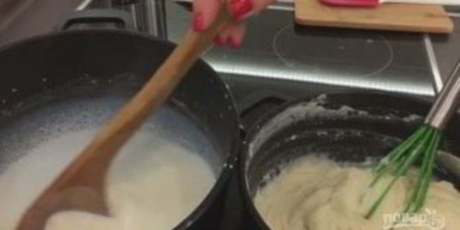 Рецепт фаршированных макарон ракушки под соусом бешамель