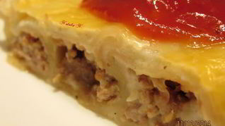 Рецепт Каннеллонь с фаршем и грибами