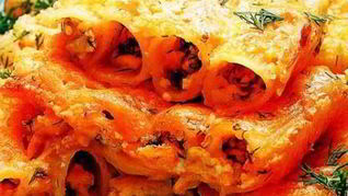 Рецепт Каннеллонь с творогом и брынзой