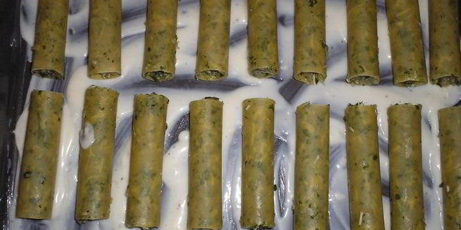 Рецепт каннелоней с курицей и шпинатом