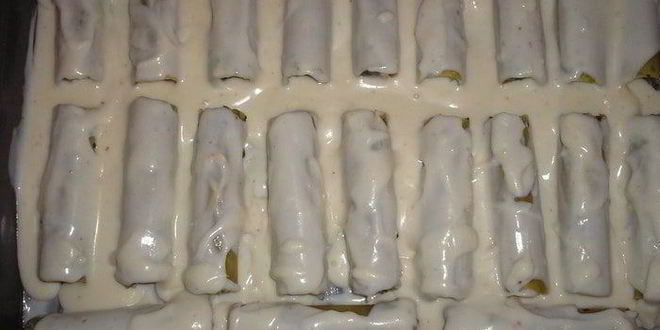 Рецепт каннелоней с курицей и шпинатом