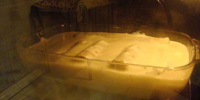 Рецепт каннелоней с мясной начинкой под соусом бешамель