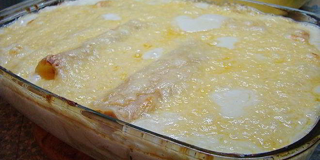 Рецепт каннелоней с мясной начинкой под соусом бешамель