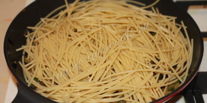 Рецепт макарон с баклажанами и помидорами