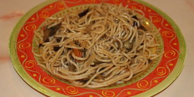 Рецепт макарон с баклажанами и помидорами