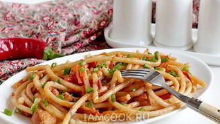 Рецепт Макарон с куриным филе и овощами