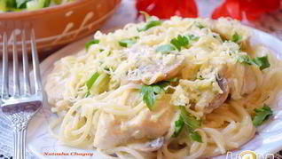 Рецепт Макарон с курицей в сливочном соусе с карри