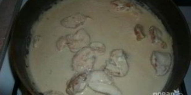 Рецепт макарон с курицей в сырном соусе