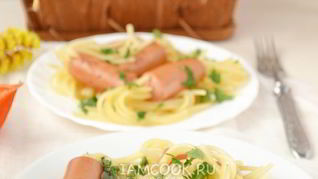 Рецепт Макарон в сосисках