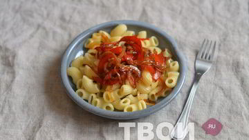 Рецепт Пасты с бальзамическим перцем и луком