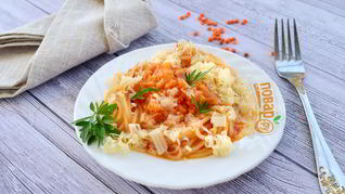 Рецепт Пасты с чечевицей и морковью