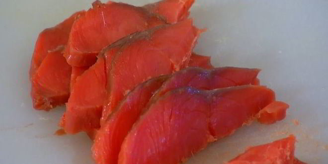 Рецепт пасты с кетой, шпинатом и соусом песто