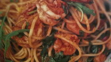 Рецепт Пасты с креветками и рукколой