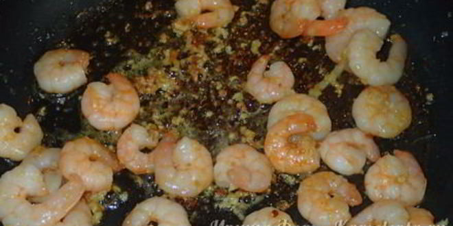 Рецепт пасты с креветками и цукини