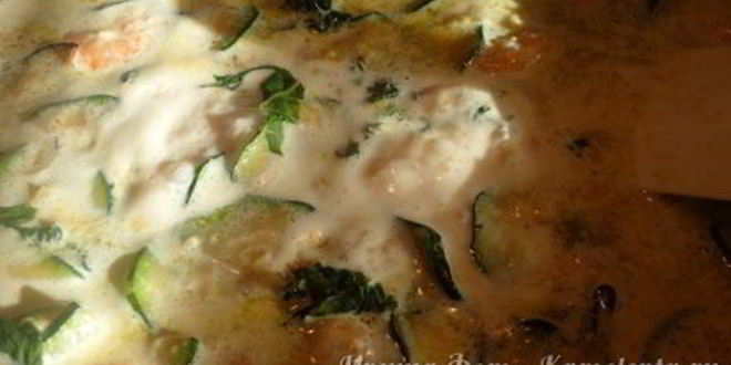 Рецепт пасты с креветками и цукини