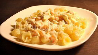 Рецепт Пасты с креветками в сливочном соусе