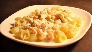 Рецепт Пасты с креветками в сливочном соусе