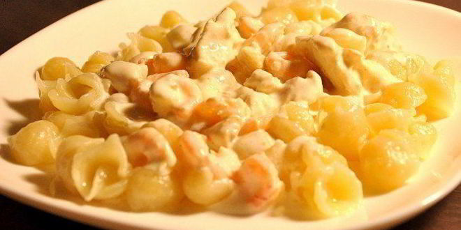 Рецепт пасты с креветками в сливочном соусе