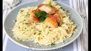 Рецепт Пасты с куриным филе и сливочным соусом