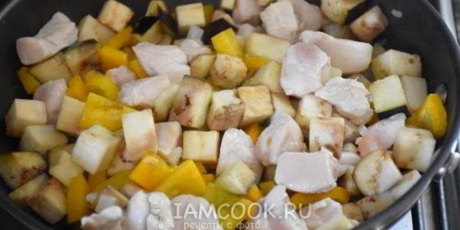 Рецепт пасты с овощами и куриной грудкой