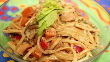 Рецепт Пасты с овощами в сливочном соусе