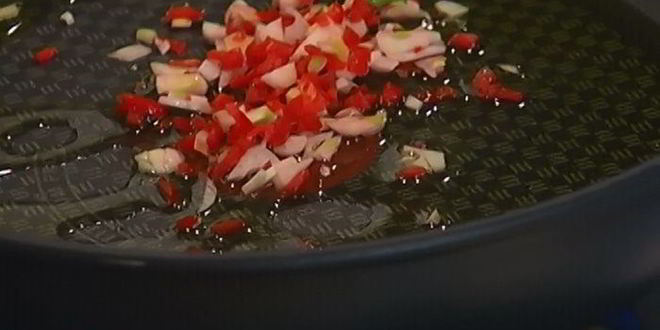 Рецепт пасты с сибасом и помидорами черри