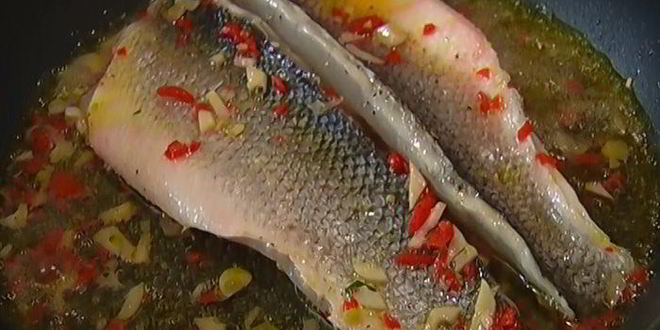 Рецепт пасты с сибасом и помидорами черри