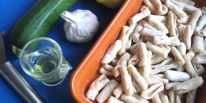Рецепт пасты с цукини, маринованными в лимонном соке