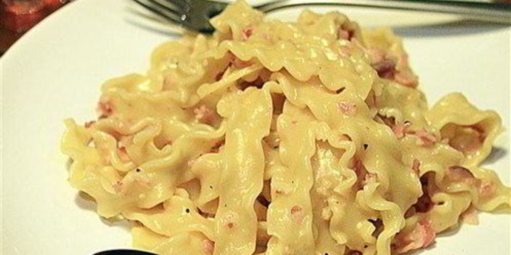 Как приготовить спагетти карбонара с красным луком
