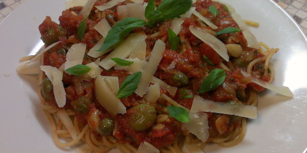 Как приготовить спагетти путанеска с томатами и анчоусами